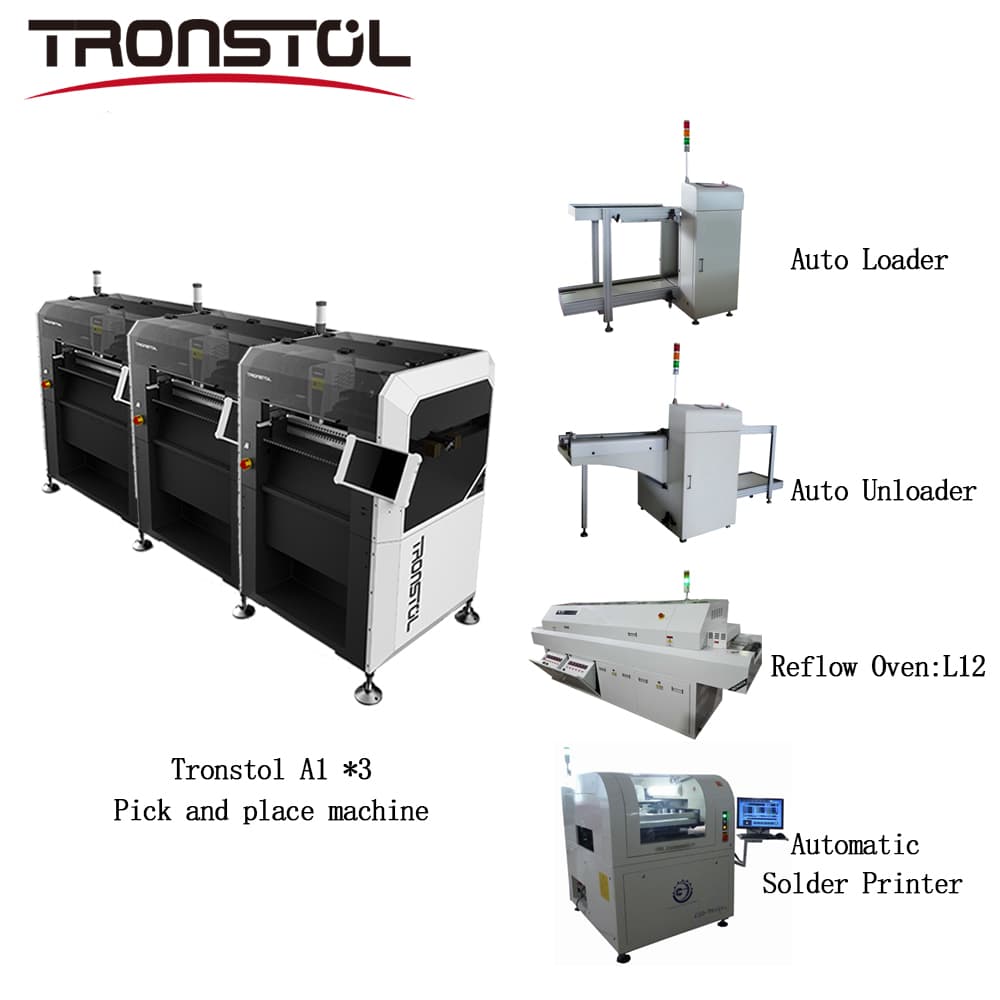 Auto Loader + Tronstol A1 Pick and Place Machine*3 Line12