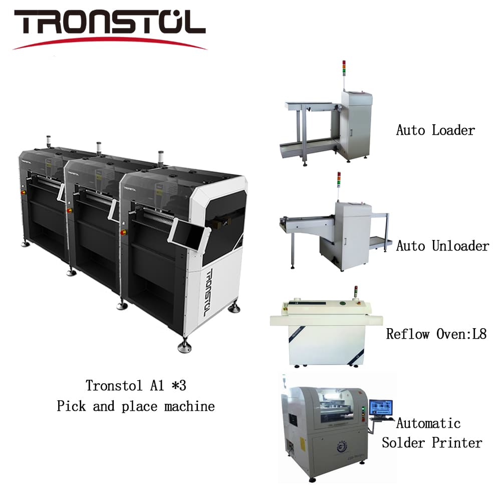 Auto Loader + Tronstol A1 Pick and Place Machine*3 Line2