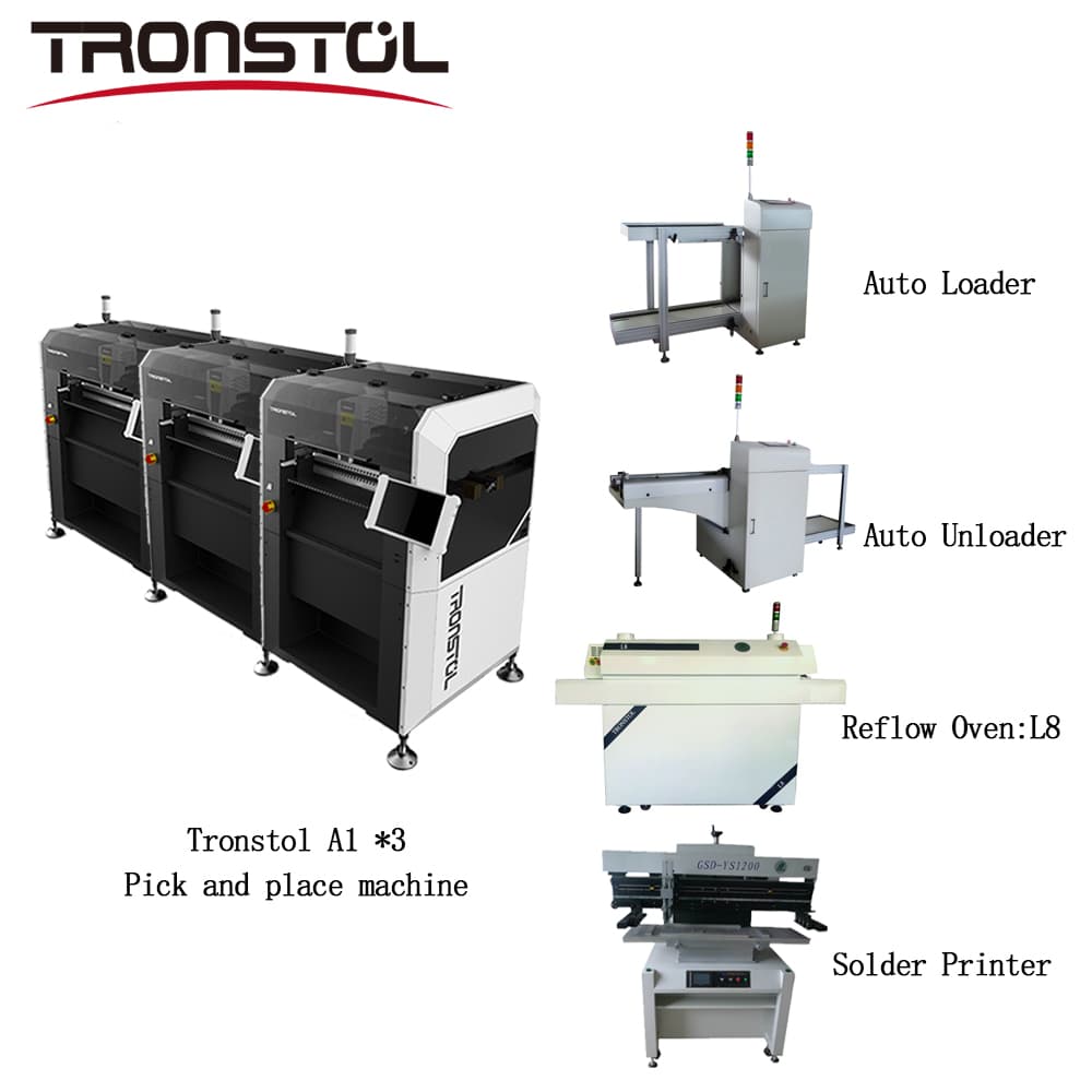 Auto Loader + Tronstol A1 Pick and Place Machine*3 Line4
