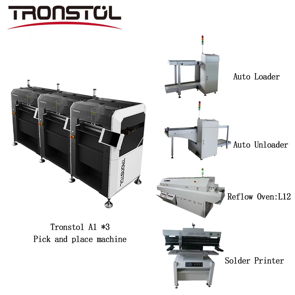 Auto Loader + Tronstol A1 Pick and Place Machine*3 Line5